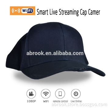 New wearable Live Streaming hat HD1080P sport wireless cap hidden camera